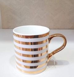 Taza estampada lineas doradas