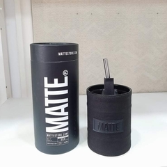 set de mate de aluminio negro con bombilla y yerbera - comprar online