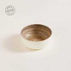 Bowls de bamboo tuan crema 20 cm de diámetro