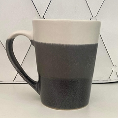 Taza cerámica estampada guardas grises