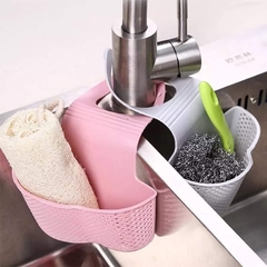 Organizador de pileta de cocina de silicona porta esponja