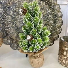 Árbol navideño con base arpillera 40cm de alto - comprar online