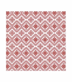 Servilleta de papel Winter Pattern rojo