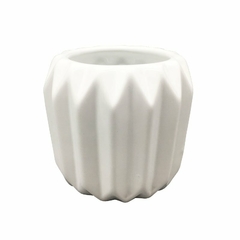 Mini maceta ceramica 9 x 9 x 8 blanca