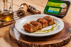 Rotolone de berinjela, recheado com frango cremoso e molho de tomate - 350g - comprar online