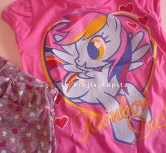Set conjunto remera my little pony rainbow dash y short pijama - comprar online