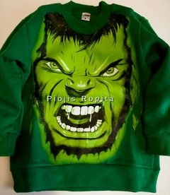 Buzo hulk frisado con cara gigante superheroes avengers