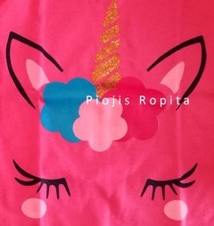 Set conjunto unicornio calza con pollera y remera manga larga rosa - Piojis Ropita Importada