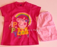Set 2p de peppa pig remera y short pijama