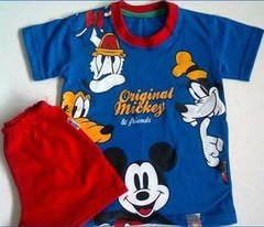 Set Personajes Disney Mickey Donald Goofy Pluto Remera y Short