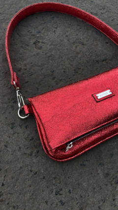 Mini bag rojo texturado - comprar online