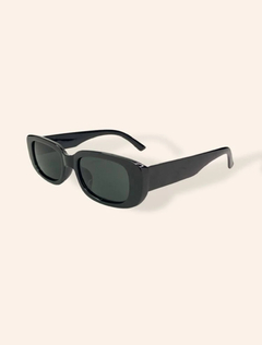 Óculos de Sol Feminino Preto Retangular Com Proteção Solar UV400 Oculos Vintage - comprar online