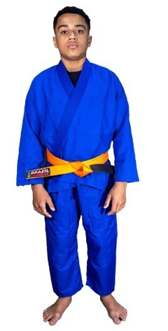 KIMONO BRAZIL COMBAT INFANTIL CLASSIC AZUL - comprar online