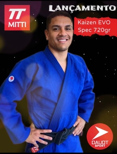 Kimono MITTI KAIZEN EVO Azul trançado 720g na internet