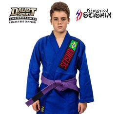 JIU-JITSU TRANÇADO INFANTIL AZUL