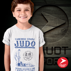 Camisa Judo Caminho Suave branca texto em azul - comprar online