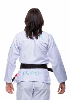 Kimono DRAGÃO Jiu Jitsu SAFIRA Branco FEMININO na internet