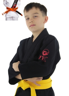 Kimono DRAGÃO Jiu Jitsu DK Infantil Preto