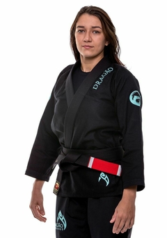 Kimono DRAGÃO Jiu Jitsu SAFIRA Preto FEMININO