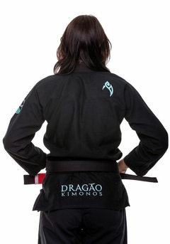 Kimono DRAGÃO Jiu Jitsu SAFIRA Preto FEMININO na internet