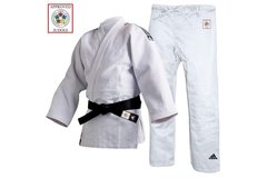 Kimono Judô adidas Champion II Branco - Selo eletrônico FIJ