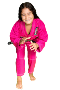 KIMONO BRAZIL COMBAT INFANTIL REFORÇADO ROSA