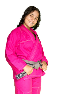 KIMONO BRAZIL COMBAT INFANTIL REFORÇADO ROSA - DaudtSport