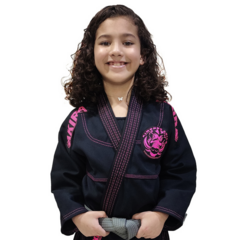 KIMONO AKIRA INFANTIL FEMININO PRETO TRANÇADO - JIUJITSU na internet