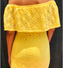VENDIDO-Vestido tricot curto tropical - comprar online