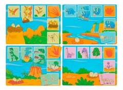 Imagen de 3 en 1 Dinosaurios (1 loteria - 1 juego de memoria - 1 cuatro en línea)