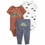 Carters Set 3 Piezas Bodies Mangas Cortas Pantalon Dinosaurio