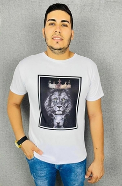 T-shirt Masculina Canelada Leão de Judá e o cordeiro - comprar online