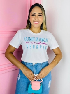 T-shirt ribana canelada Confeitaria minha Terapia - comprar online