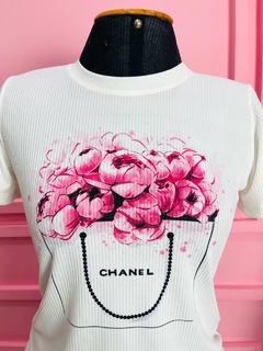 T-shirt Ribana Canelada Bolsa Chanel - comprar online