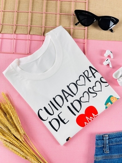 T-shirt ribana canelada Cuidadora de idosos - comprar online