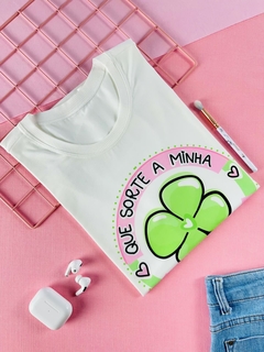 T-shirt Trend Soft Mãe que sorte a minha ter você cono mãe - comprar online