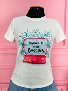 T-shirt Ribana Canelada Orgulhe-se da sua bagagem - Fabi T-shirts