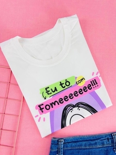 T-shirt ribana canelada Flork: Eu tô com fomeeeeeee!!! - comprar online