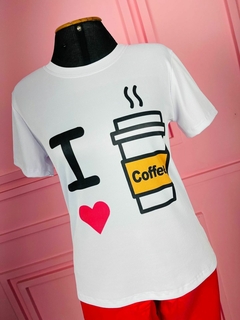 T-shirt Canelada I love coffe - comprar online