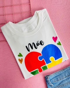 T-shirt ribana canelada Mãe de Autista - comprar online