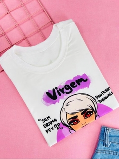 T-shirt ribana canelada Signo Virgem - comprar online