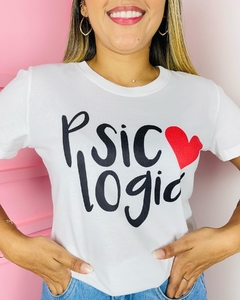 T-shirt ribana canelada Profissões Psicologia