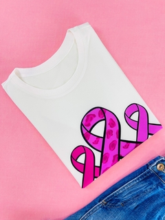 T-shirt ribana canelada Outubro Rosa:Encontrar a Cura - comprar online
