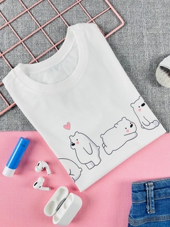 T-shirt ribana canelada Ursinhos Polar - comprar online