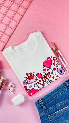 T-shirt ribana canelada Love Love - comprar online