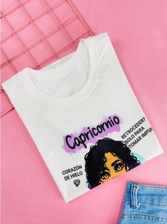 T-shirt ribana canelada Signo Capricórnio - comprar online