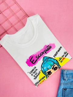 T-shirt ribana canelada Signo Escorpião - comprar online