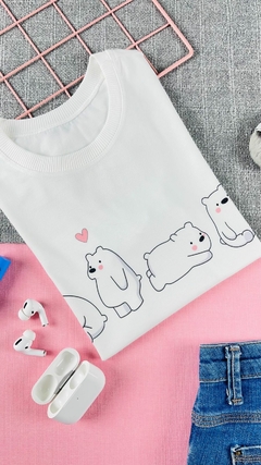 T-shirt ribana canelada Ursinhos Polar