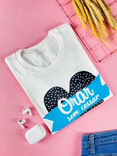 T-shirt ribana canelada Orar sem cessar - comprar online