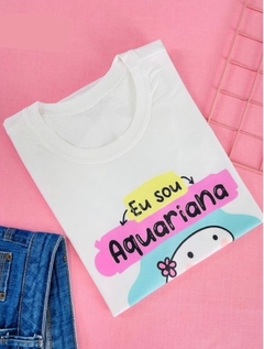 T-shirt ribana canelada Flork Signo Aquário - comprar online